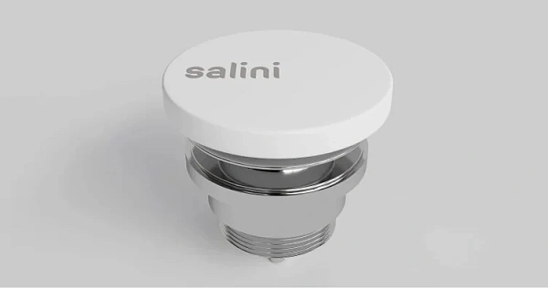 Salini Клапан донный фиксированный  D 604  S-Stone матовый, для раковины цвет: белый