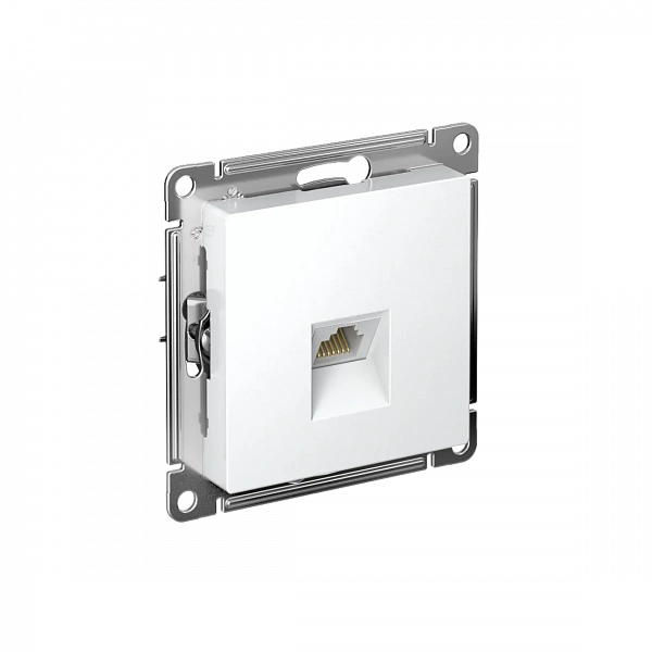 ATLASDESIGN РОЗЕТКА компьютерная RJ45, кат. 5Е, механизм, БЕЛЫЙ
