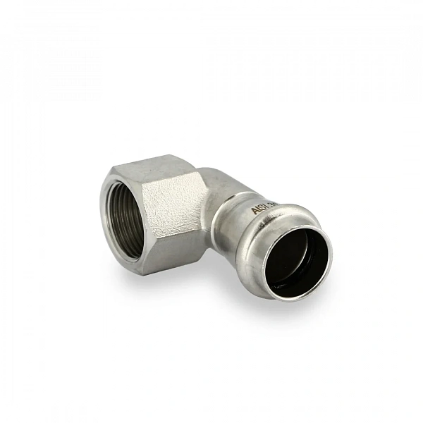 Угол пресс-В 22 х 3/4", нержавеющая сталь Uni-fitt