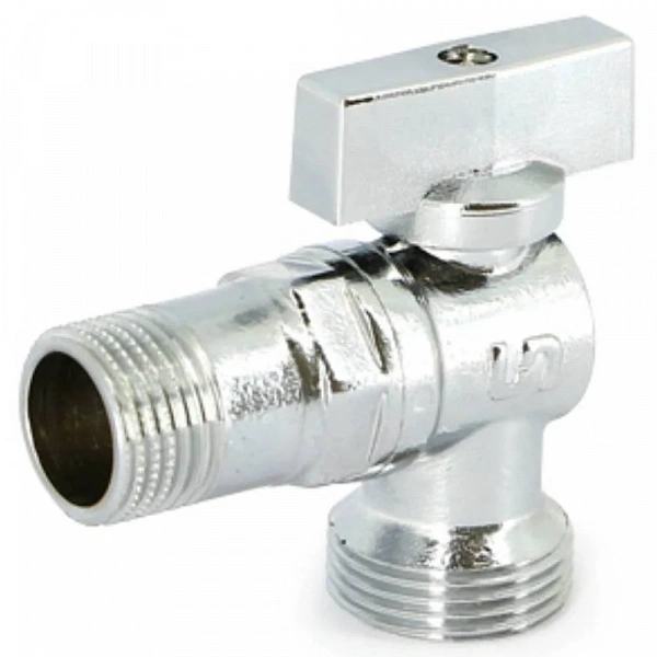 Кран НН 1/2"х3/4" для подключения стиральных / посудомоечных машин, хромированный Uni-Fitt