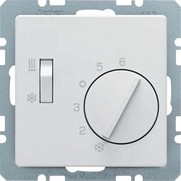 Терморегулятор для управления HVAC с центральной панелью, Q.x, цвет: полярная белизна, с эффекто