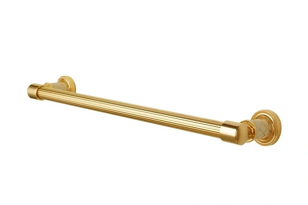 Boheme Держатель для полотенца MURANO GOLD (белое)_Комплект