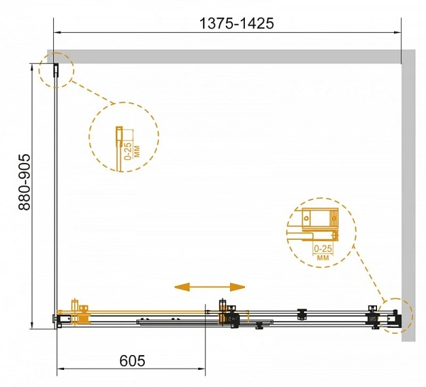 TRAY-LEGS-AS-10 Комплект ножек для поддона из искусственного мрамора, типа AH 140/90, 150/90, 160/90