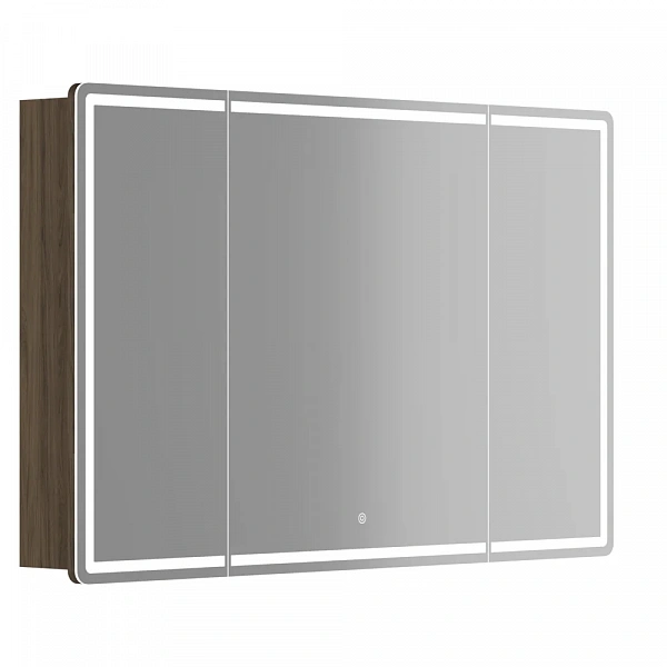 Зеркальный шкаф для ванной комнаты SANCOS Mirror 1190x150х740 мм, с LED подсветкой, цвет дуб чарльст