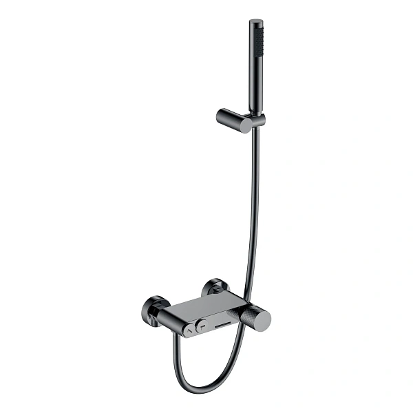 Boheme Смеситель STICK для ванны Shine Gun Metall c ручкой DIAMOND