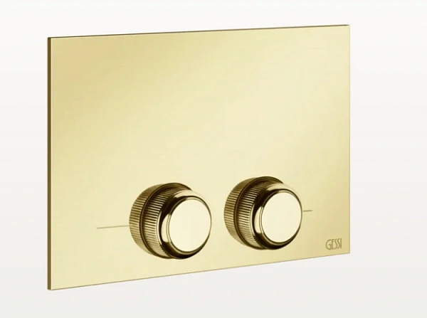 Gessi Venti20 Клавиша смыва для унитаза двойная, для инсталляций TECE, цвет:Gold PVD