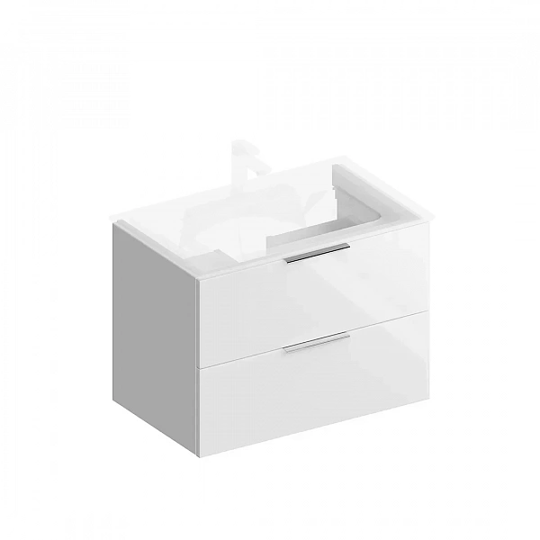 Kerama Marazzi PI.F.75/WHT Тумба PIANO Forte подвесная 75 см, 2 ящика, белый глянцевый