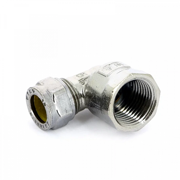 Угловое соединение Tiemme 15x1/2" В обжим хром 1130055