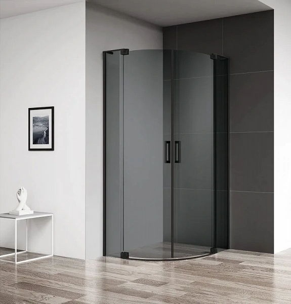 SLIDER-R-2-90/100-GRIGIO-NERO Душевой уголок