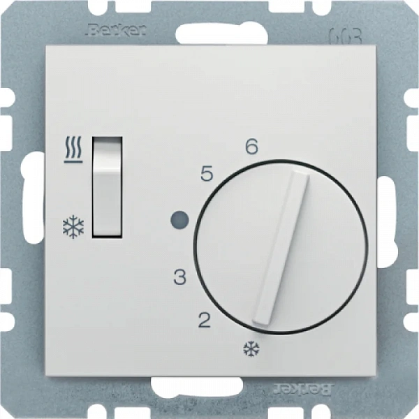 Терморегулятор для управления HVAC с центральной панелью, S.1/B.x, цвет: полярная белизна, матов