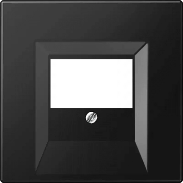 Плата (фиксация винтом) для USB-зарядных устройств и TAE-розеток; термопласт; черный матовый