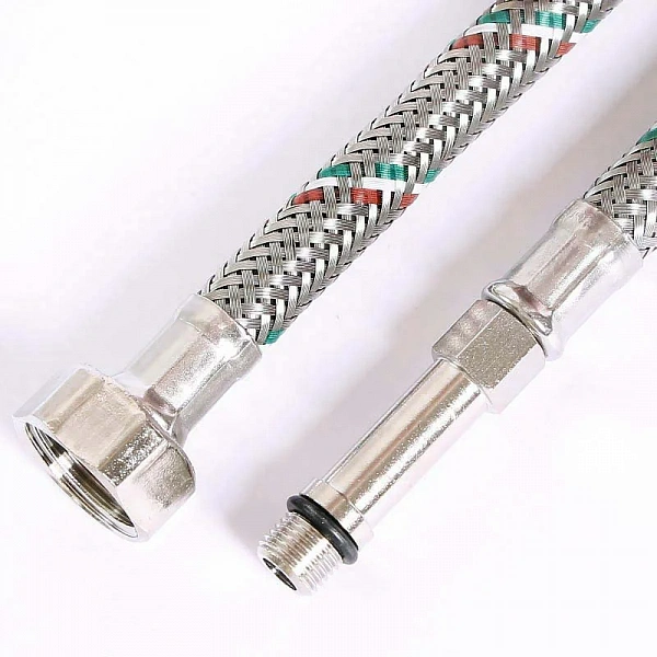 Гибкая подводка для смесителя МL10х1 - 1/2", 120 см, удл. штуцер, DN 8, оплётка из нерж. стали Uni-F