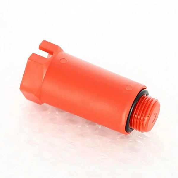 Заглушка монтажная Н 1/2" с прокладкой O-Ring, красная Uni-Fitt
