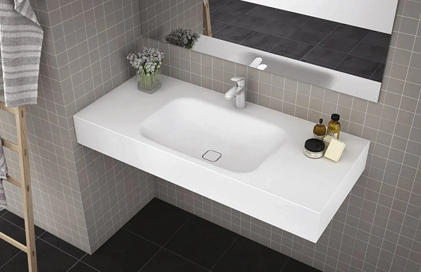 TITAN-900-LVB-SOSPESO Консольная раковина из литьевого мрамора