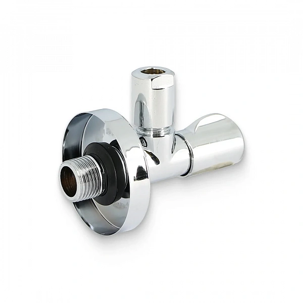 Вентиль Н-обж 1/2" х 10 мм (3/8") LUX для подключения бачков / смесителей, рукоятка металл Uni-Fitt