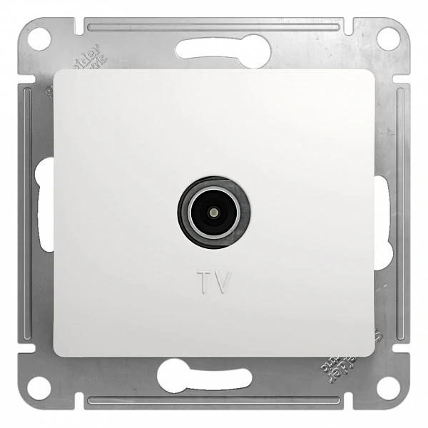 GLOSSA TV РОЗЕТКА оконечная 1DB, механизм, БЕЛЫЙ