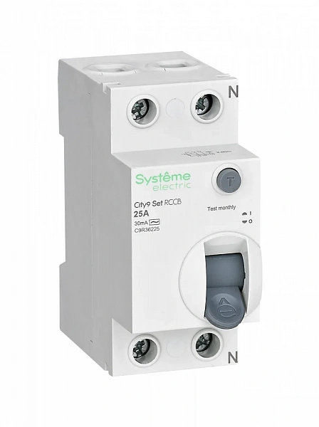 Systeme Electric City9 Set Выключатель дифференциального тока (ВДТ) 25А 2P 30мА Тип-AC 230В