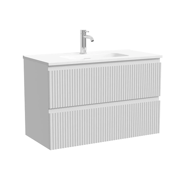 Тумба подвесная SANCOS Snob R 790х390х500, c двумя ящиками оснащенными доводчиками скрытого монтажа
