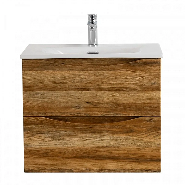 MARINO-CER-N База под раковину подвесная с двумя выкатными ящиками, Rovere Rustico, 696x455x500, MAR