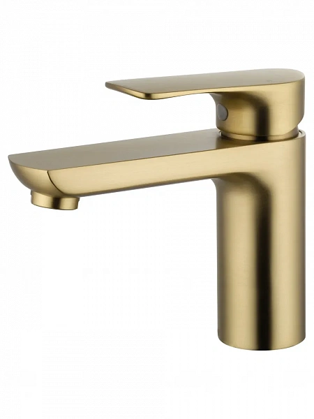 Смеситель для раковины WONZON & WOGHAND Line, Брашированное золото (WW-A40732-BG), шт