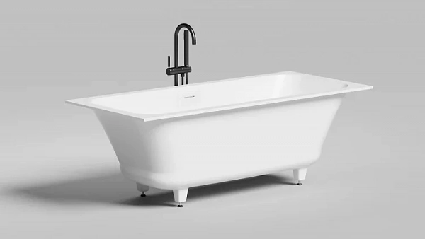 Salini ORLANDA AXIS KIT Встраиваемая ванна на ножках 1700х750х600мм, "Up&Down",белый, сифон, интегри