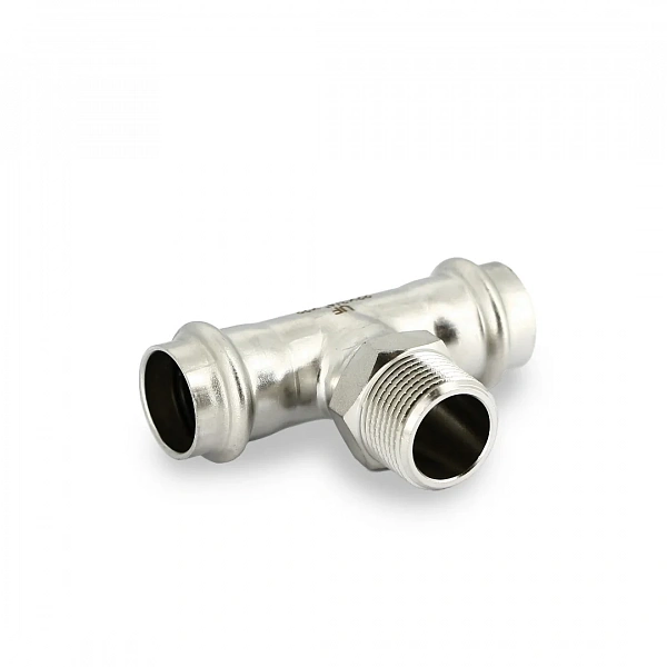Тройник пресс-Н 22 х 3/4" х 22, нержавеющая сталь Uni-Fitt