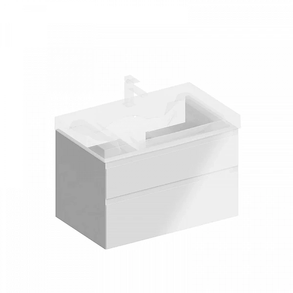 Kerama Marazzi CU.80/WHT Тумба CUBO 80 см 2 ящика, белый глянец