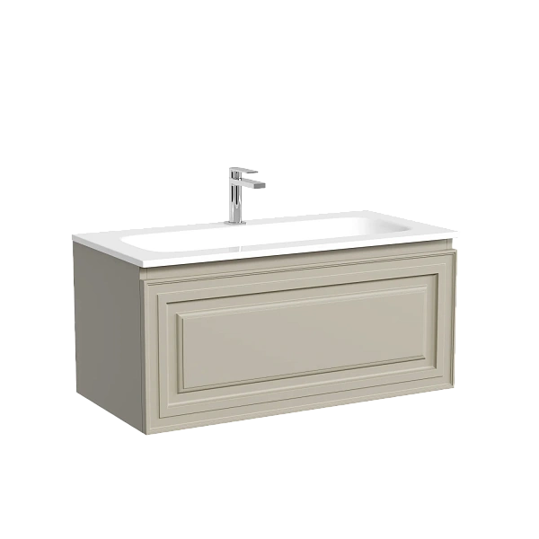 Тумба подвесная SANCOS Very 890х445х406, c одним  ящиком оснащенным доводчиками, Beige Soft , арт.VR