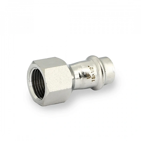 Муфта пресс-В 15 х 1/2", нержавеющая сталь Uni-fitt