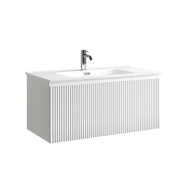 Тумба подвесная SANCOS Snob R 1.0 890х445х406, c одним ящиком оснащенным доводчиками скрытого монтаж