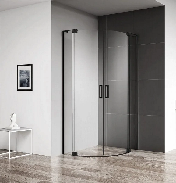 SLIDER-R-2-90/100-C-NERO Душевой уголок