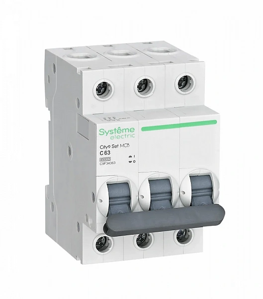 Systeme Electric City9 Set Автоматический выключатель (АВ) С 63А 3P 4.5kA 400В