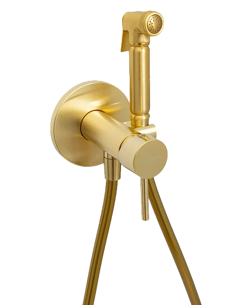 Смеситель с гигиеническим душем Mariani NEXT B22185NXW, золото брашированное