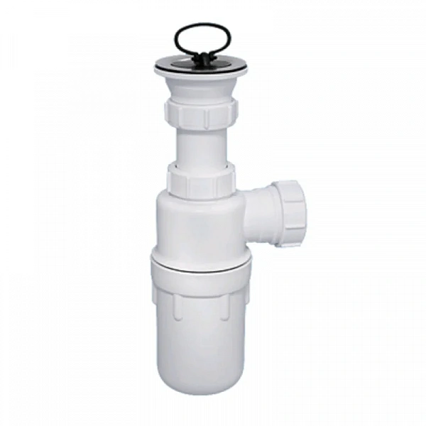 Сифон для раковины McAlpine MRSK13R (1"1/2 x 40 мм, с выпуском, пробкой и антисифоном, пластик)