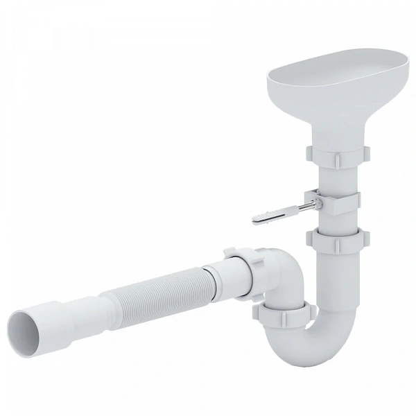 Сифон труб разрыв струи 1 1/2"x40 гофр 40х40/50 вып/воро- нка АНИ Пласт DR0115
