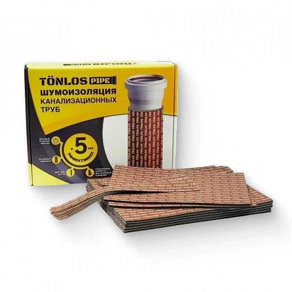 Комплект для шумоизоляции канализационных труб TONLOS PIPE 4640107330080