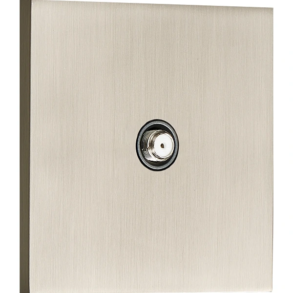 Donel N96  Спутниковая розетка SAT 1 Вых.: 950-2400 МГц, (F-разъём), Никель, серия DT