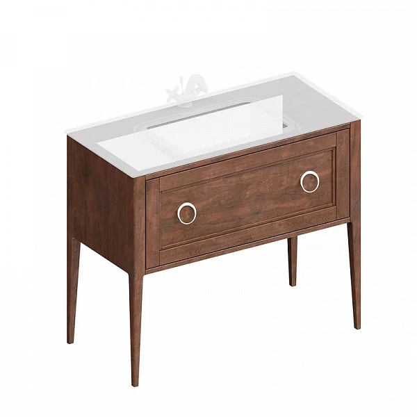 Kerama Marazzi PL.CN.100.1/NUT.M Тумба PLAZA Classic NEO напольная 1 ящик 100, орех матовый