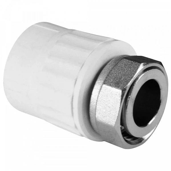 Муфта с накидной гайкой 25х3/4" (100/20) (Valfex) БЕЛАЯ