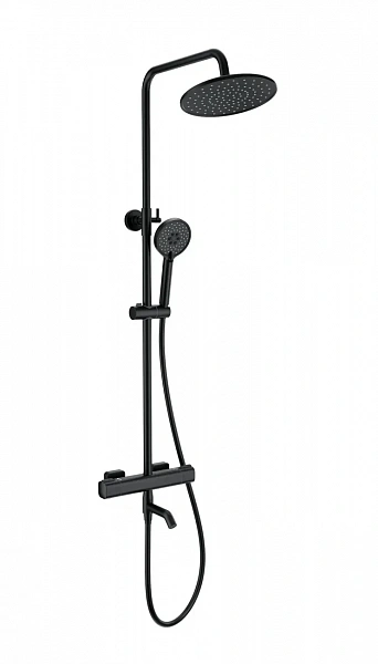 Душевая система с термостатом WONZON & WOGHAND STAY 1, Черный матовый (WW-B3051-A1-MB), шт