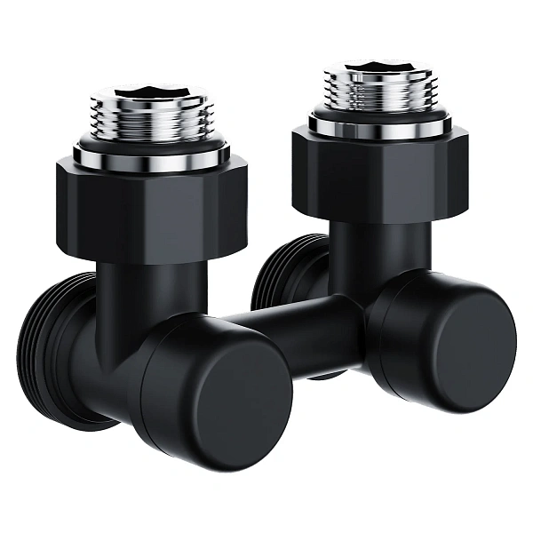 Узел нижнего подключения Royal Thermo Design угловой 1/2"х3/4" EK (черный)