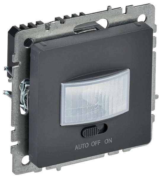 IEK BRITE BASE Графит Датчик движения ДС10-1-БрГ