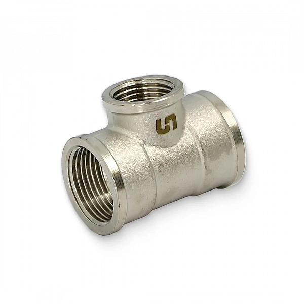 Тройник В 3/4" х 1/2" х 3/4", никелированный Uni-Fitt