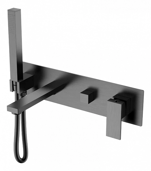 Boheme Смеситель для ванны встроенный QUBIC Gun Metal