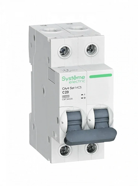 Systeme Electric City9 Set Автоматический выключатель (АВ) С 20А 2P 4.5kA 230В