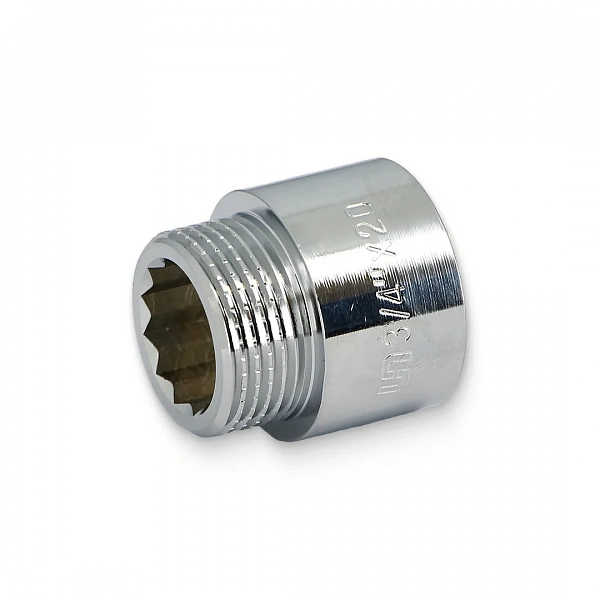 Удлинитель НВ 20 мм х 3/4", хромированный Uni-Fitt