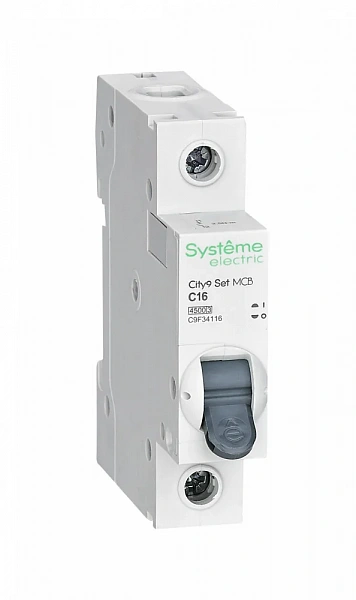 Systeme Electric City9 Set Автоматический выключатель (АВ) С 16А 1P 4.5kA 230В