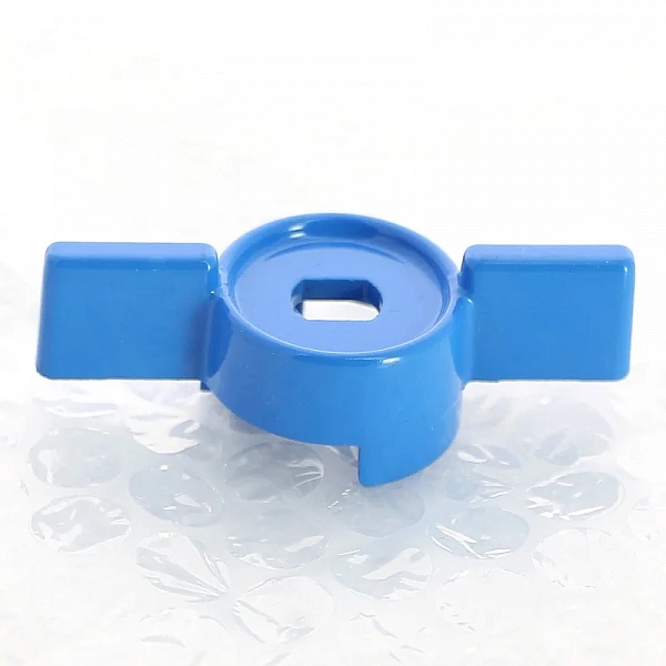 Ручка бабочка для крана с накидной гайкой 3/4" - 1", синяя Uni-Fitt