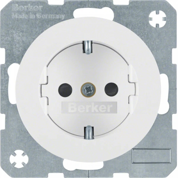 Berker Штепсельная розетка SCHUKO, R.1/R.3, цвет: полярная белизна