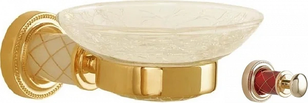 Boheme Мыльница MURANO GOLD (рубиновое)_Комплект